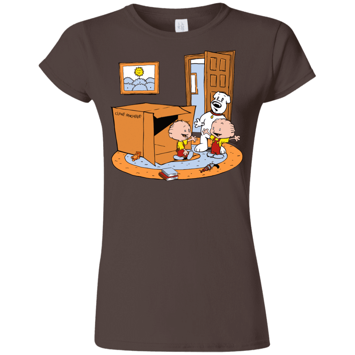 T-Shirts Dark Chocolate / S Stewie and Brian Junior Slimmer-Fit T-Shirt