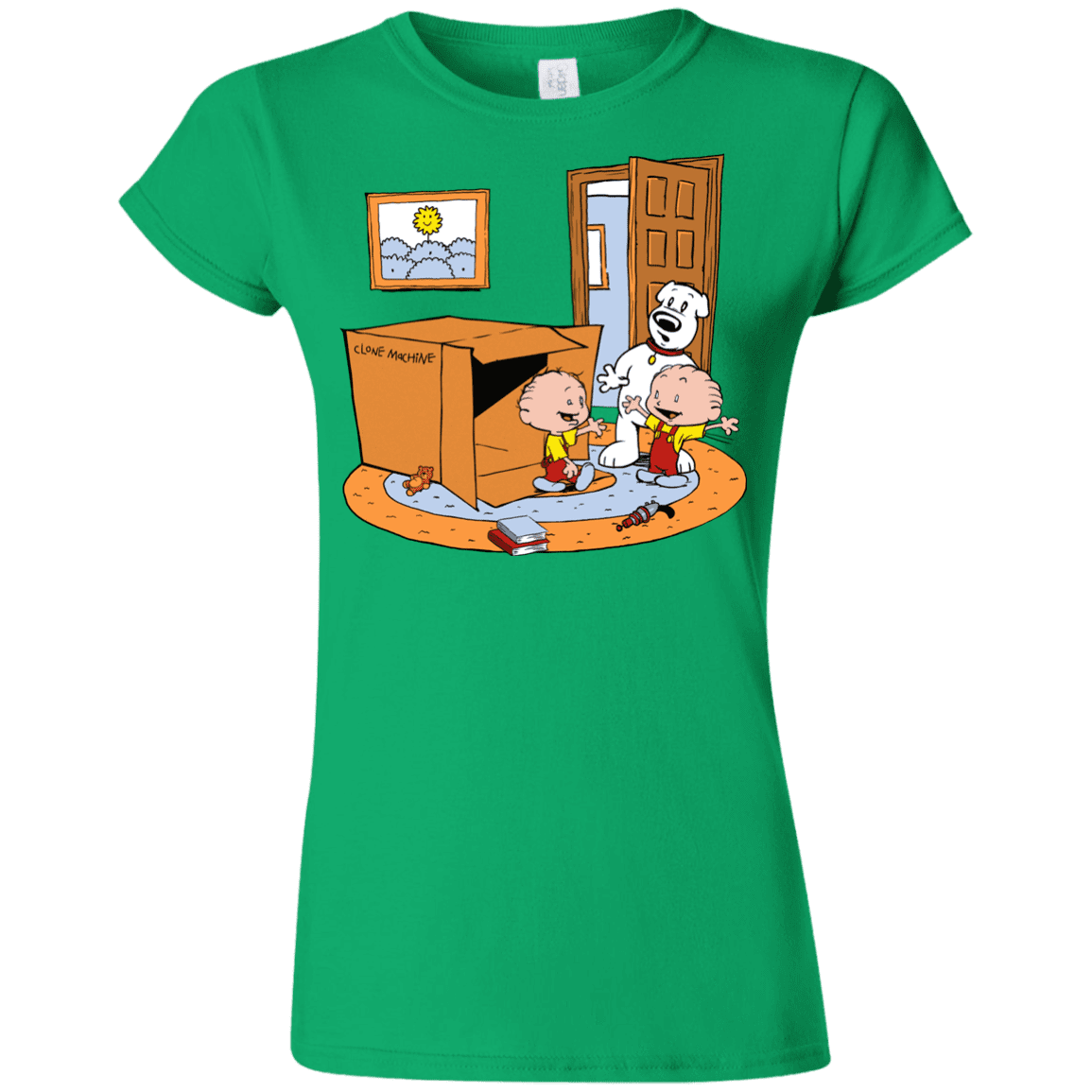 T-Shirts Irish Green / S Stewie and Brian Junior Slimmer-Fit T-Shirt