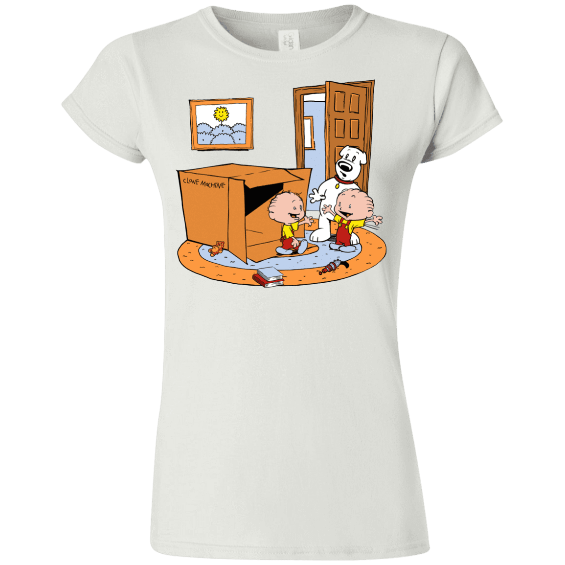 T-Shirts White / S Stewie and Brian Junior Slimmer-Fit T-Shirt