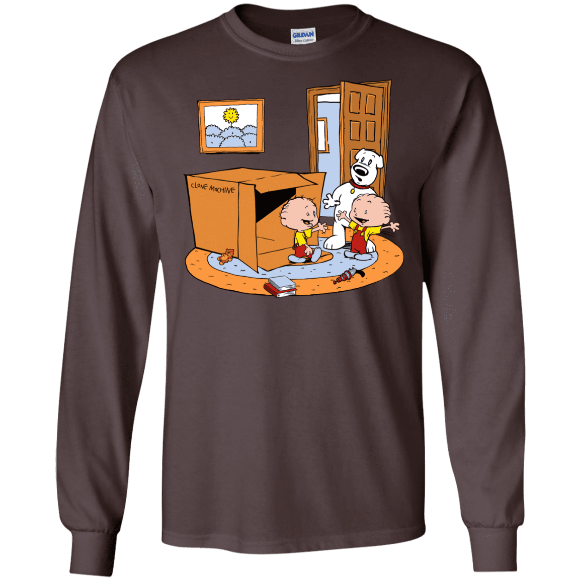 T-Shirts Dark Chocolate / S Stewie and Brian Men's Long Sleeve T-Shirt