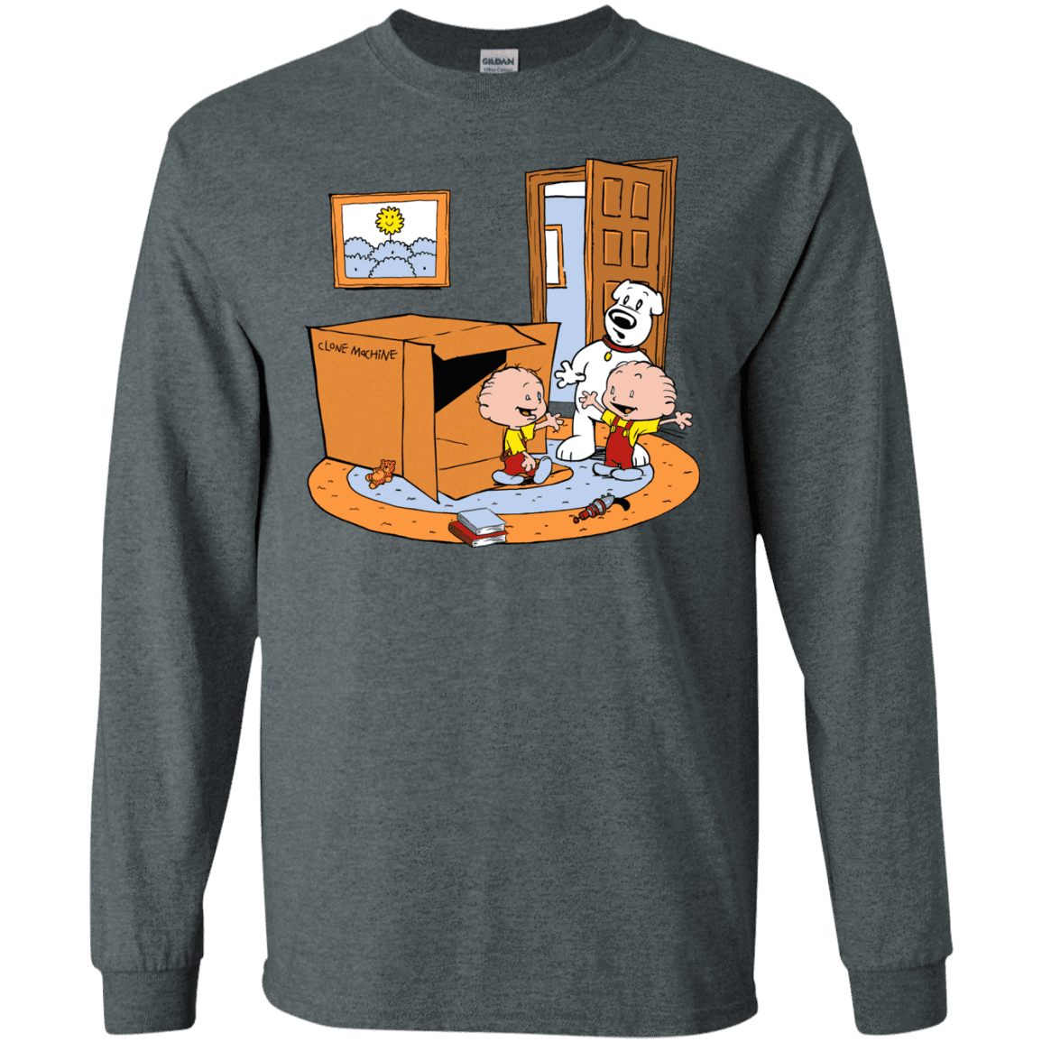 T-Shirts Dark Heather / S Stewie and Brian Men's Long Sleeve T-Shirt