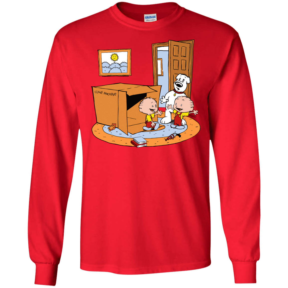 T-Shirts Red / S Stewie and Brian Men's Long Sleeve T-Shirt
