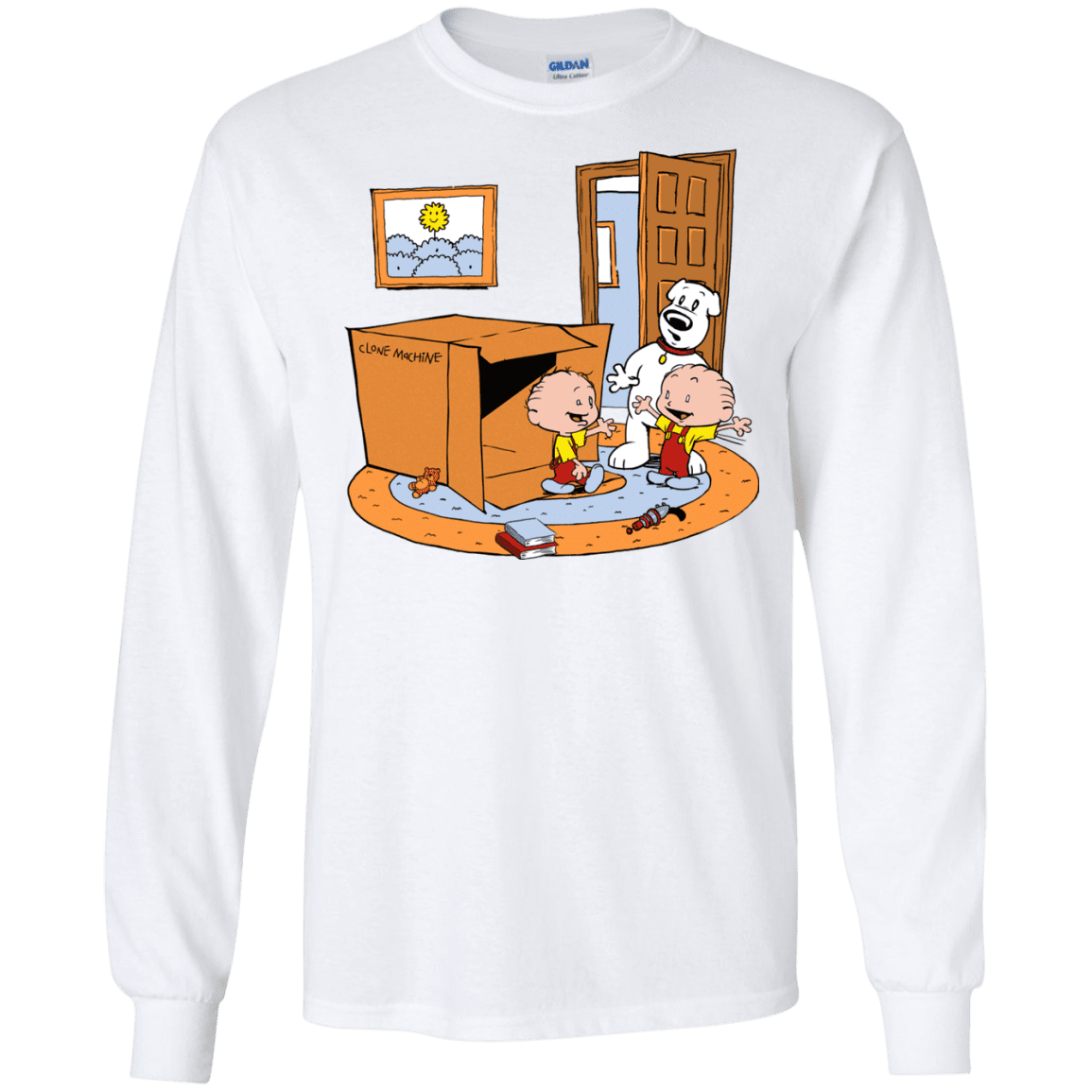 T-Shirts White / S Stewie and Brian Men's Long Sleeve T-Shirt