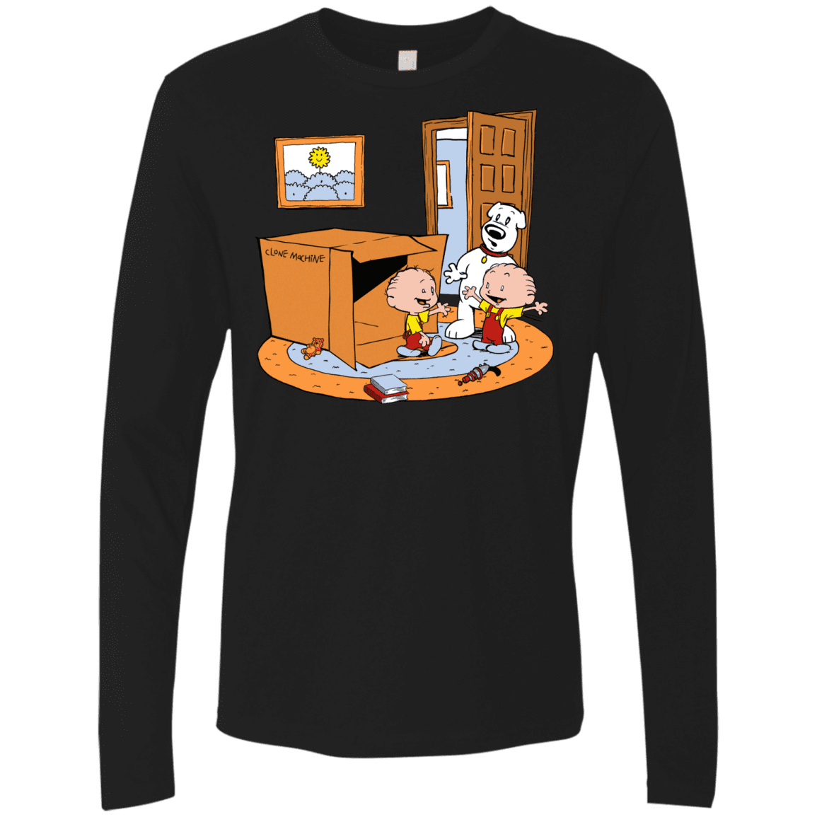 T-Shirts Black / S Stewie and Brian Men's Premium Long Sleeve