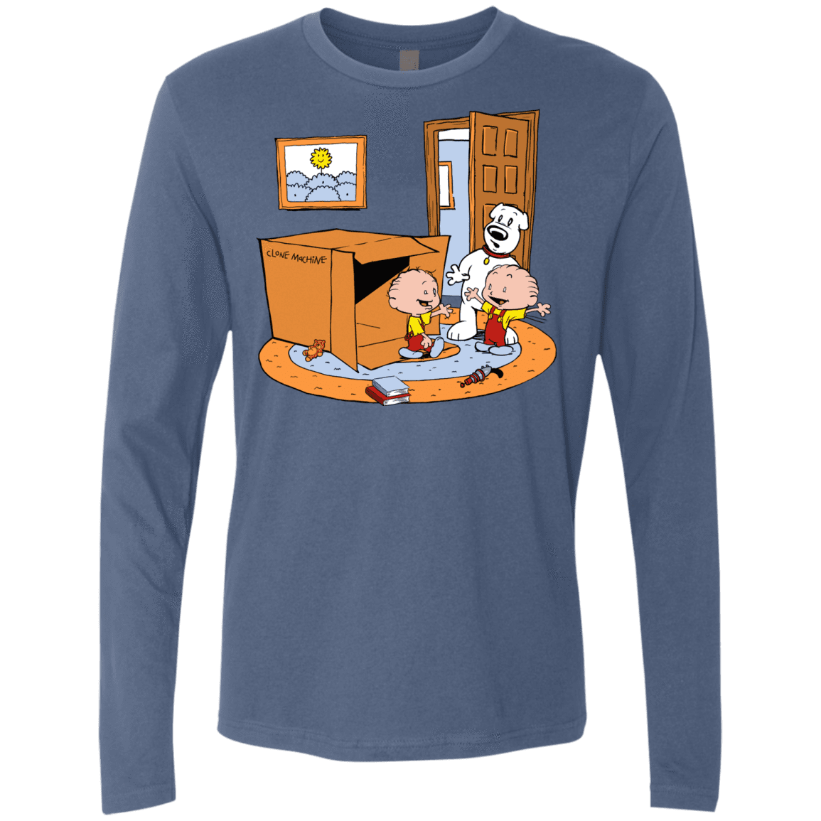 T-Shirts Indigo / S Stewie and Brian Men's Premium Long Sleeve
