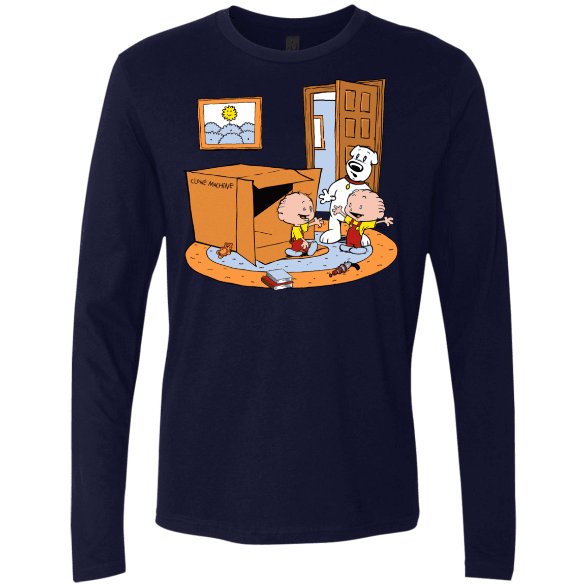 T-Shirts Midnight Navy / S Stewie and Brian Men's Premium Long Sleeve