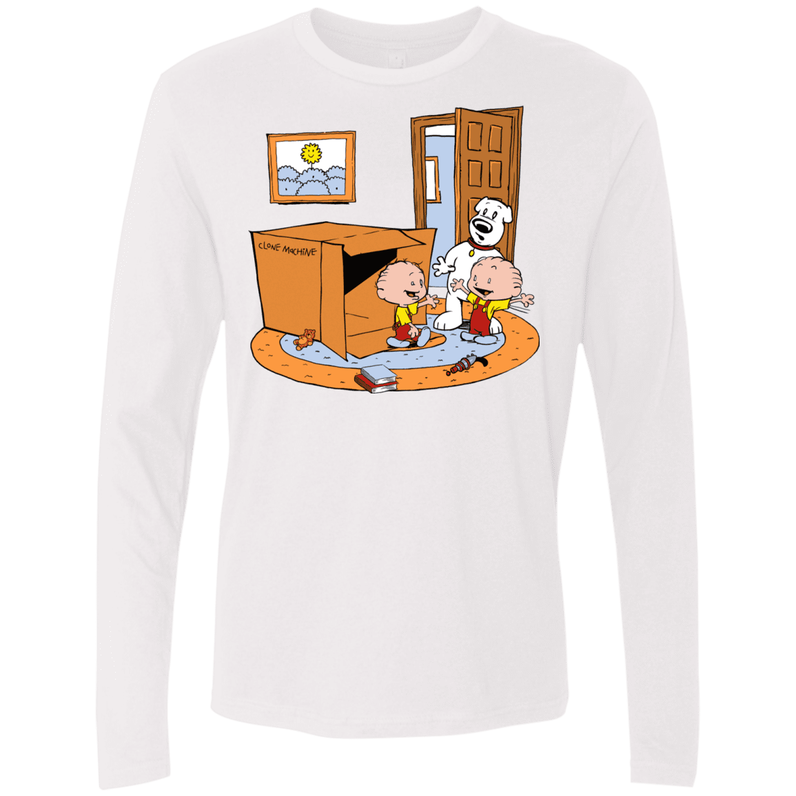 T-Shirts White / S Stewie and Brian Men's Premium Long Sleeve