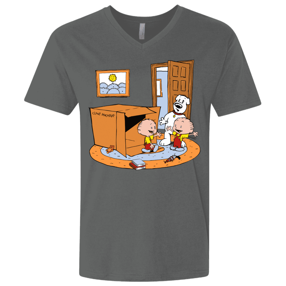 T-Shirts Heavy Metal / X-Small Stewie and Brian Men's Premium V-Neck