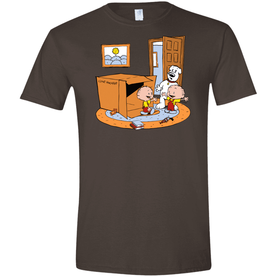 T-Shirts Dark Chocolate / S Stewie and Brian Men's Semi-Fitted Softstyle