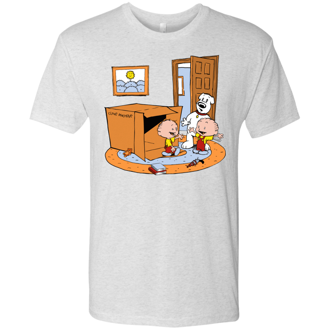 T-Shirts Heather White / S Stewie and Brian Men's Triblend T-Shirt
