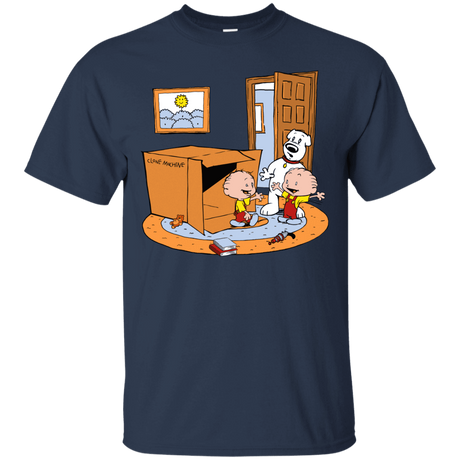 T-Shirts Navy / S Stewie and Brian T-Shirt