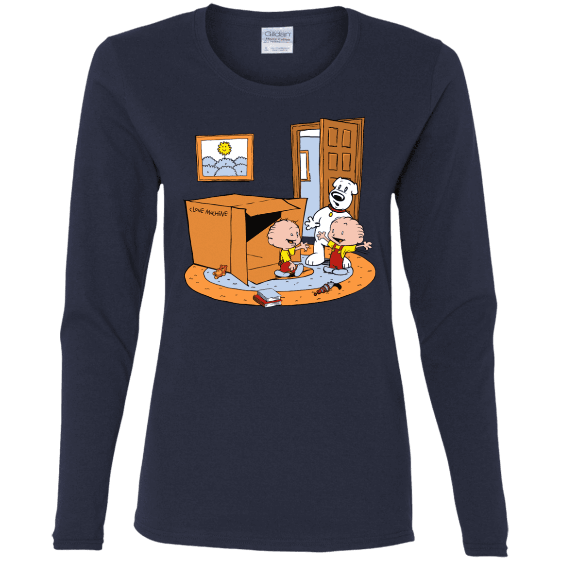 T-Shirts Navy / S Stewie and Brian Women's Long Sleeve T-Shirt