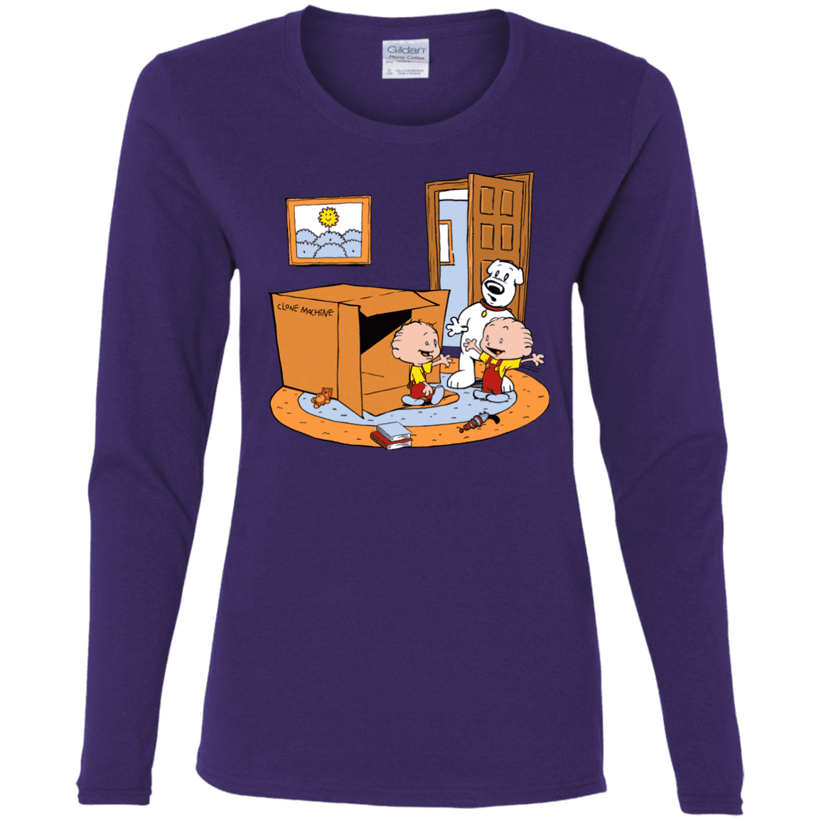 T-Shirts Purple / S Stewie and Brian Women's Long Sleeve T-Shirt