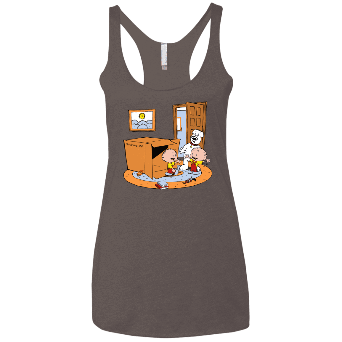 T-Shirts Macchiato / X-Small Stewie and Brian Women's Triblend Racerback Tank