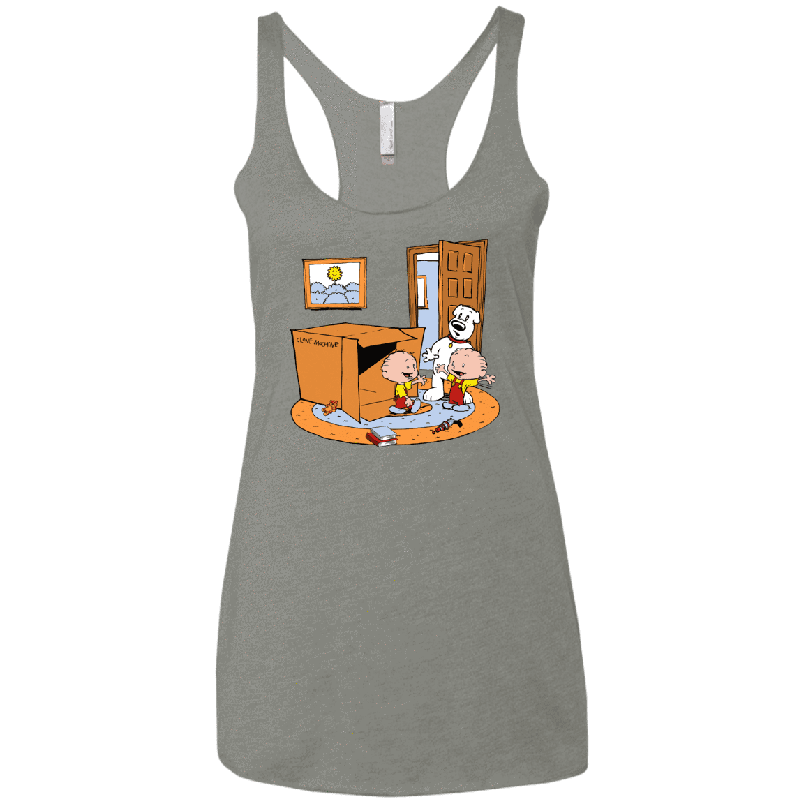T-Shirts Venetian Grey / X-Small Stewie and Brian Women's Triblend Racerback Tank