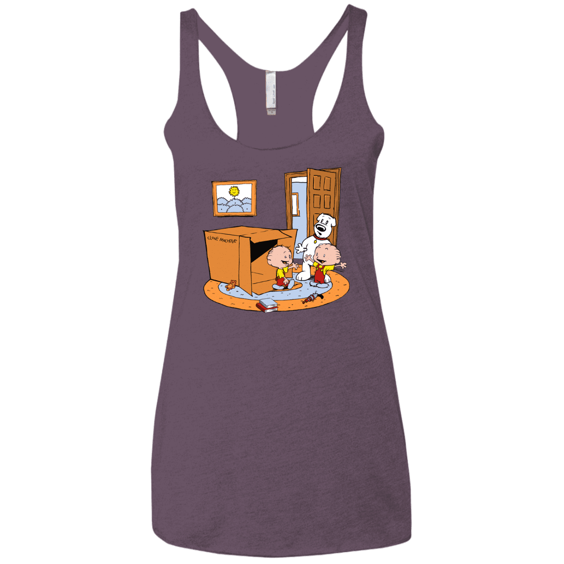 T-Shirts Vintage Purple / X-Small Stewie and Brian Women's Triblend Racerback Tank