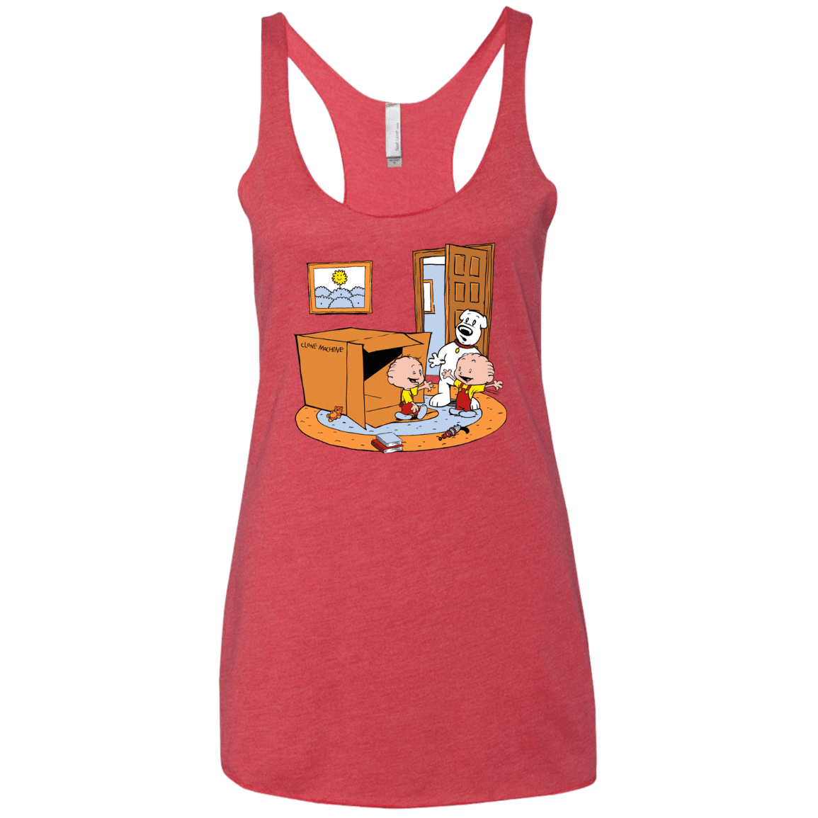 T-Shirts Vintage Red / X-Small Stewie and Brian Women's Triblend Racerback Tank