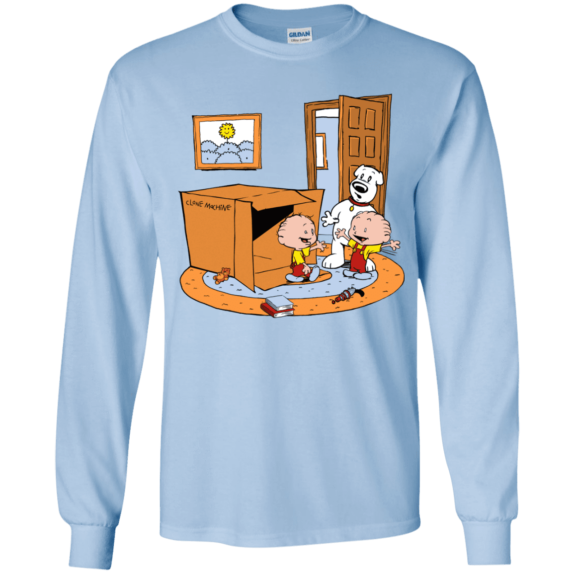 T-Shirts Light Blue / YS Stewie and Brian Youth Long Sleeve T-Shirt