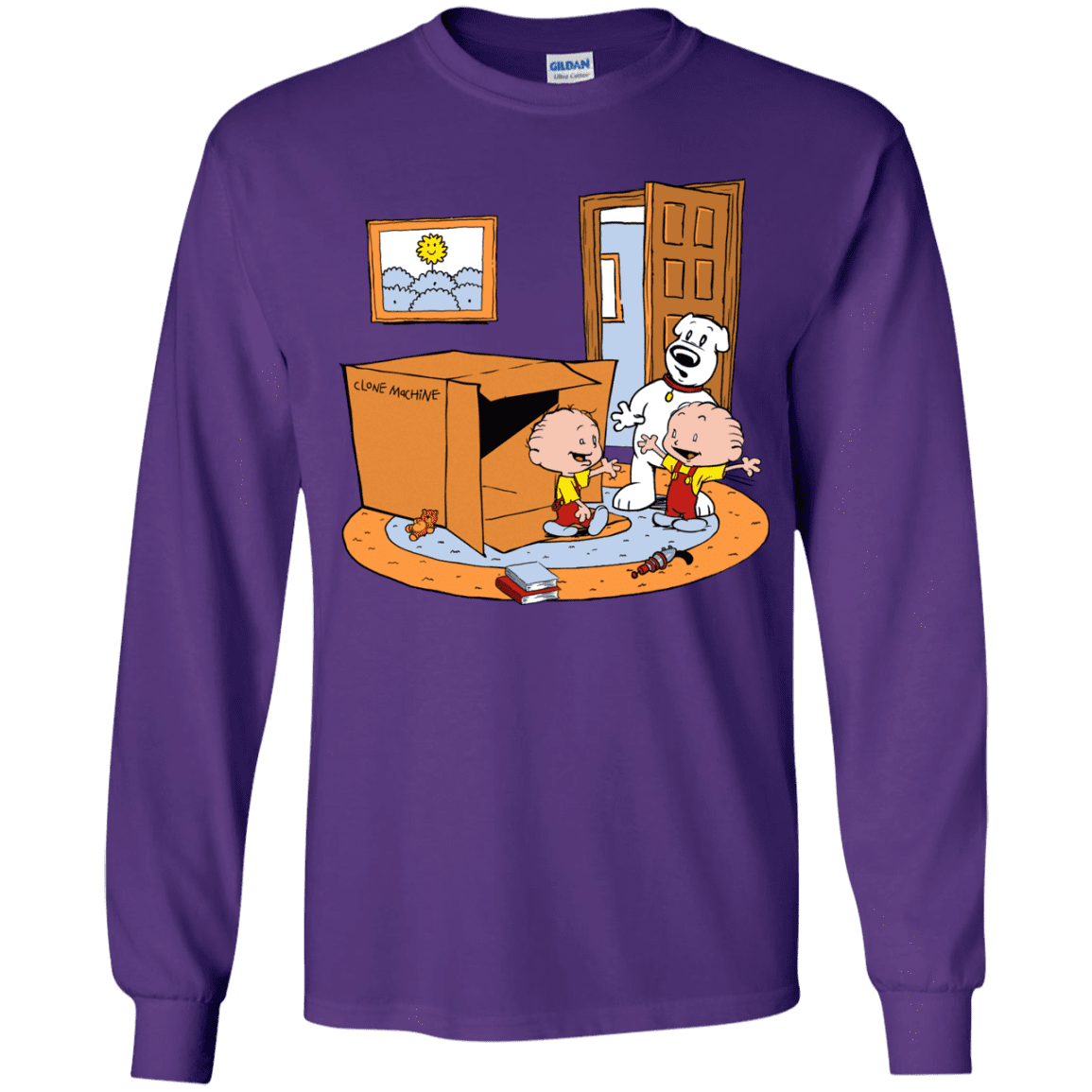 T-Shirts Purple / YS Stewie and Brian Youth Long Sleeve T-Shirt
