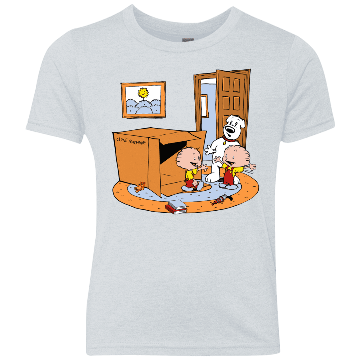 T-Shirts Heather White / YXS Stewie and Brian Youth Triblend T-Shirt