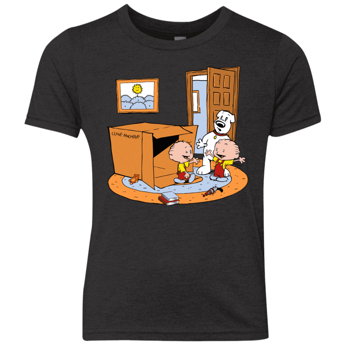 T-Shirts Vintage Black / YXS Stewie and Brian Youth Triblend T-Shirt