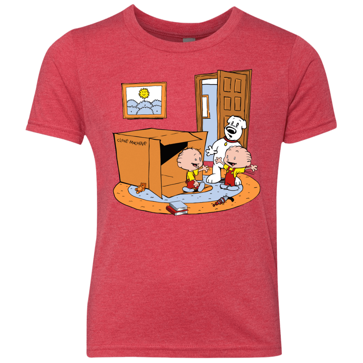 T-Shirts Vintage Red / YXS Stewie and Brian Youth Triblend T-Shirt