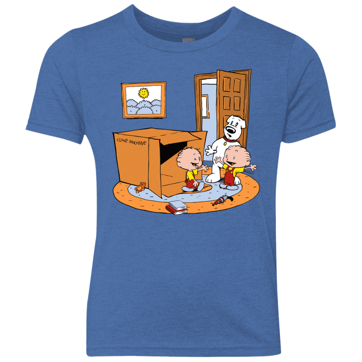 T-Shirts Vintage Royal / YXS Stewie and Brian Youth Triblend T-Shirt