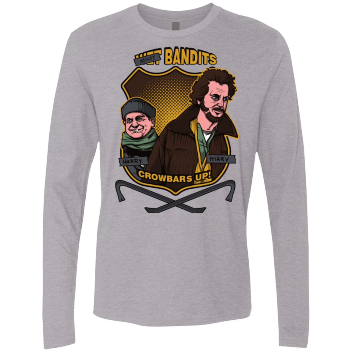 T-Shirts Heather Grey / Small Sticky Bandits Men's Premium Long Sleeve