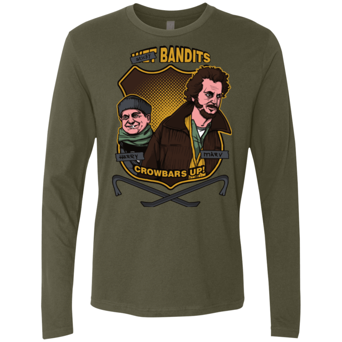T-Shirts Military Green / Small Sticky Bandits Men's Premium Long Sleeve