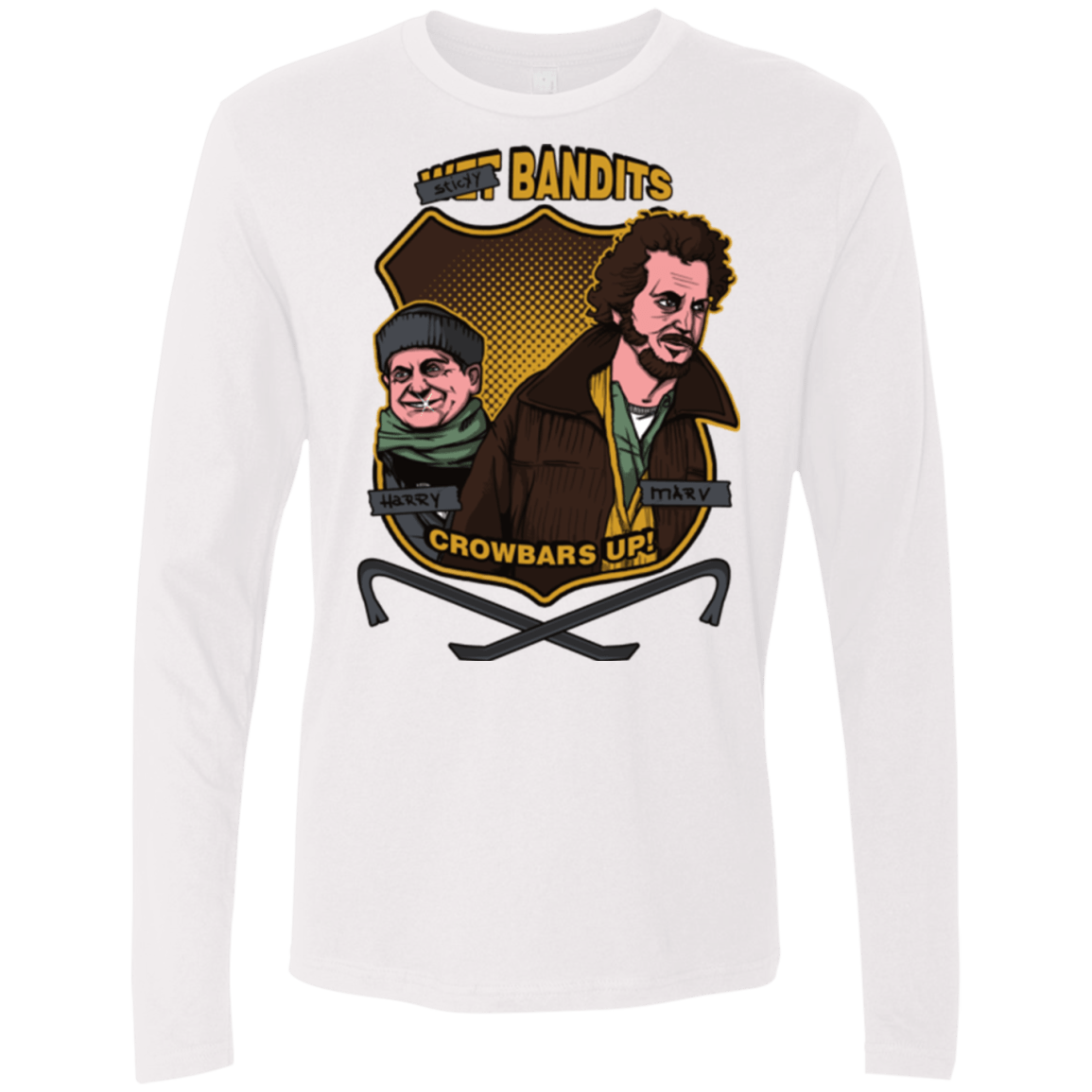 T-Shirts White / Small Sticky Bandits Men's Premium Long Sleeve