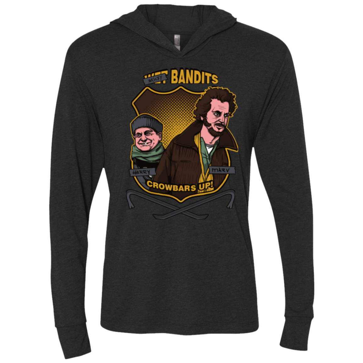 T-Shirts Vintage Black / X-Small Sticky Bandits Triblend Long Sleeve Hoodie Tee