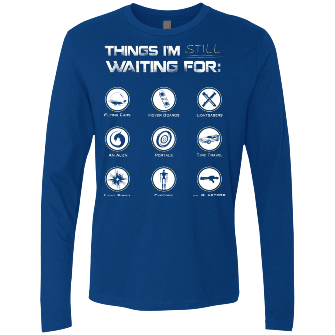 T-Shirts Royal / Small Still Waiting Men's Premium Long Sleeve