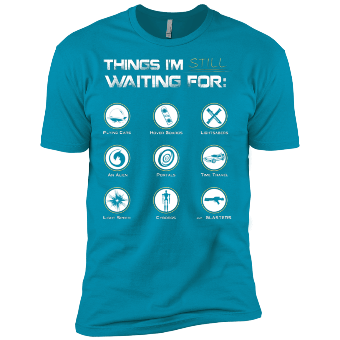 T-Shirts Turquoise / X-Small Still Waiting Men's Premium T-Shirt