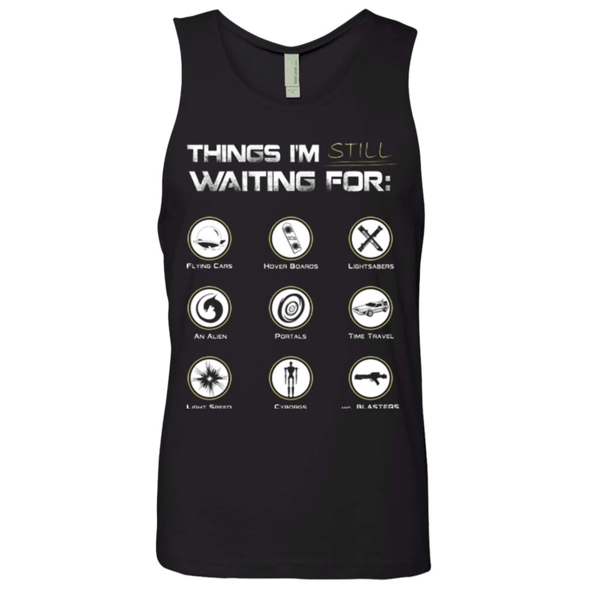T-Shirts Black / Small Still Waiting Men's Premium Tank Top