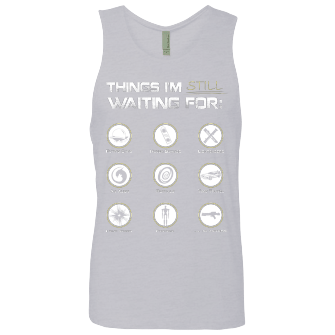 T-Shirts Heather Grey / Small Still Waiting Men's Premium Tank Top