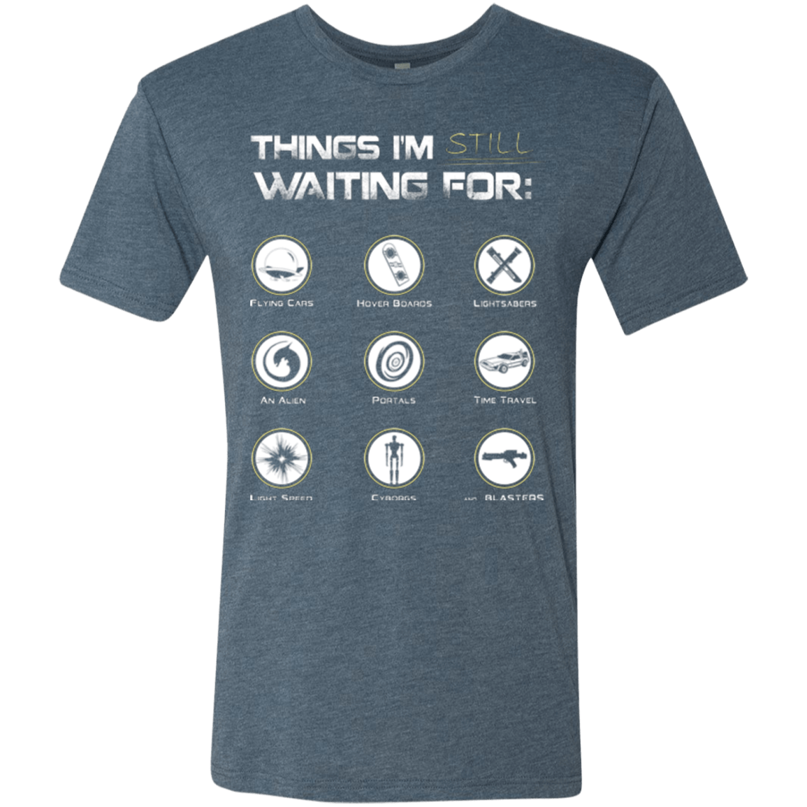 T-Shirts Indigo / Small Still Waiting Men's Triblend T-Shirt