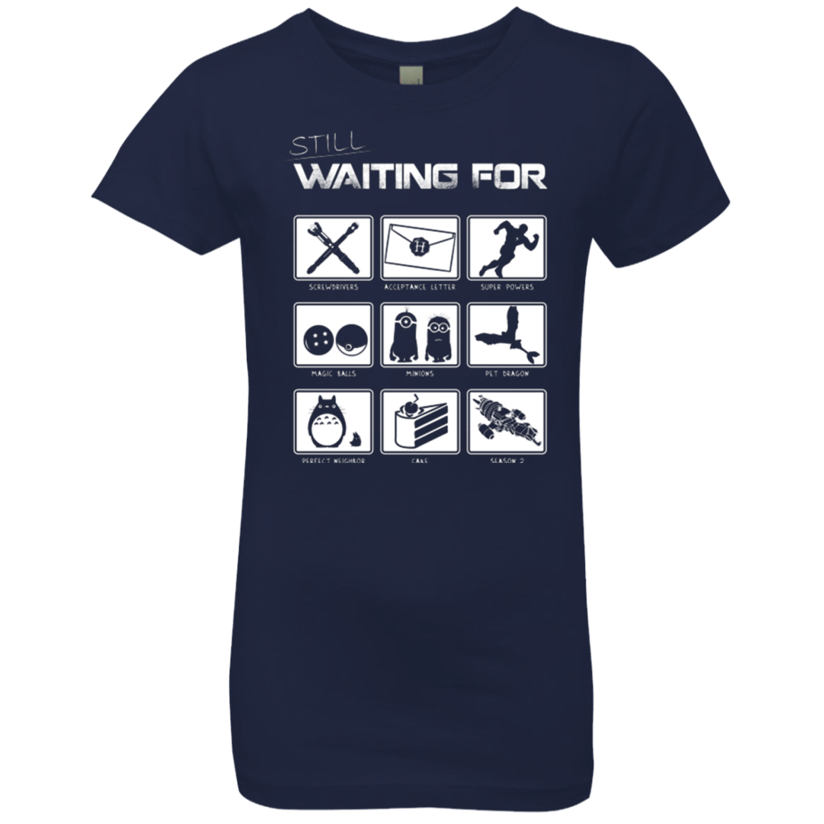 T-Shirts Midnight Navy / YXS Still Waiting Part 2 Girls Premium T-Shirt
