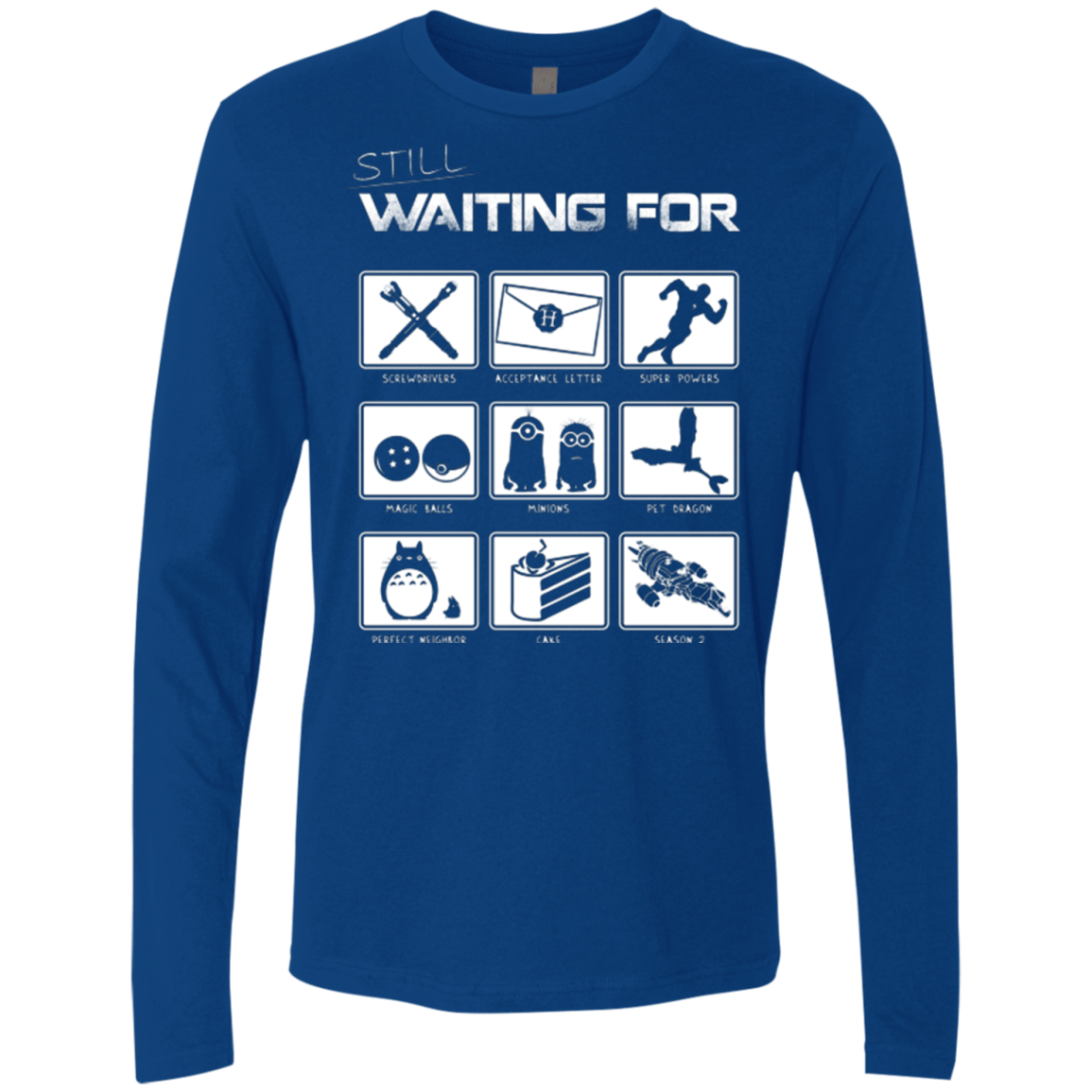 T-Shirts Royal / Small Still Waiting Part 2 Men's Premium Long Sleeve