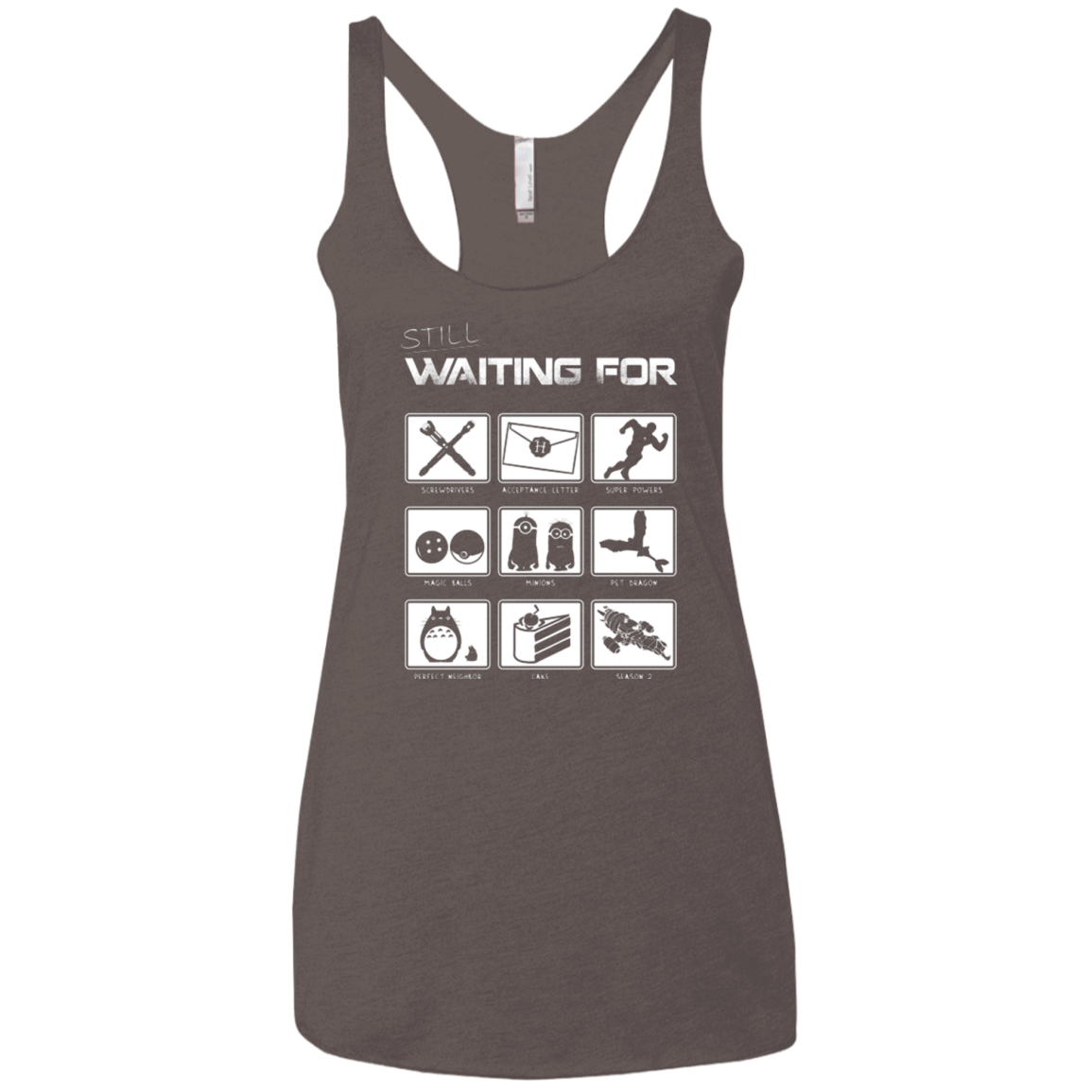 T-Shirts Macchiato / X-Small Still Waiting Part 2 Women's Triblend Racerback Tank