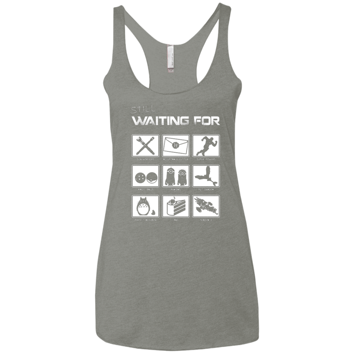 T-Shirts Venetian Grey / X-Small Still Waiting Part 2 Women's Triblend Racerback Tank