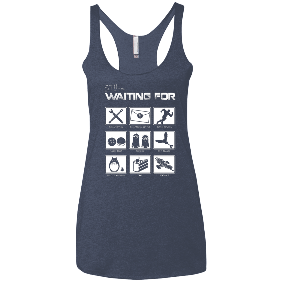 T-Shirts Vintage Navy / X-Small Still Waiting Part 2 Women's Triblend Racerback Tank