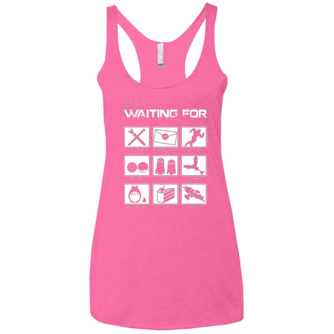 T-Shirts Vintage Pink / X-Small Still Waiting Part 2 Women's Triblend Racerback Tank