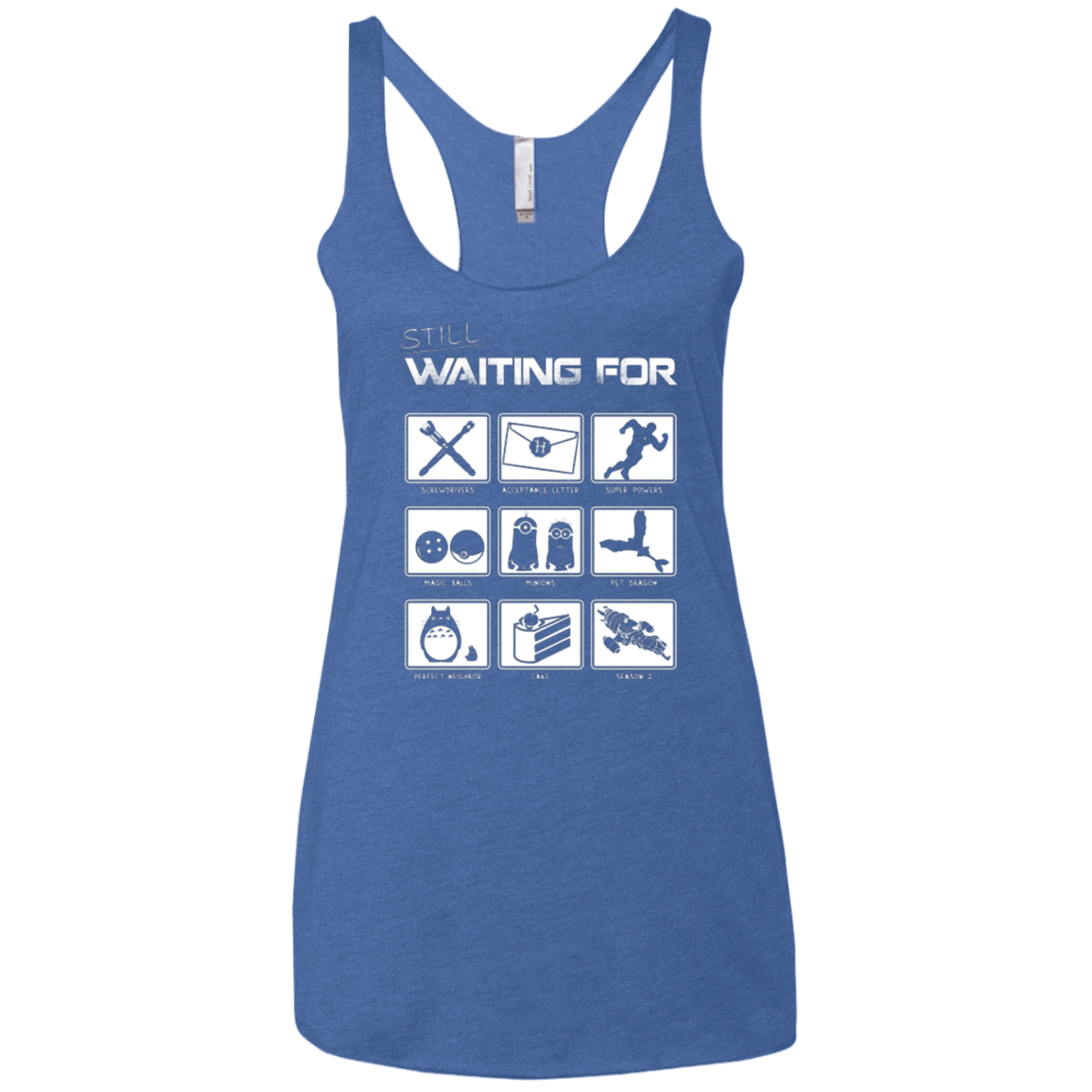 T-Shirts Vintage Royal / X-Small Still Waiting Part 2 Women's Triblend Racerback Tank