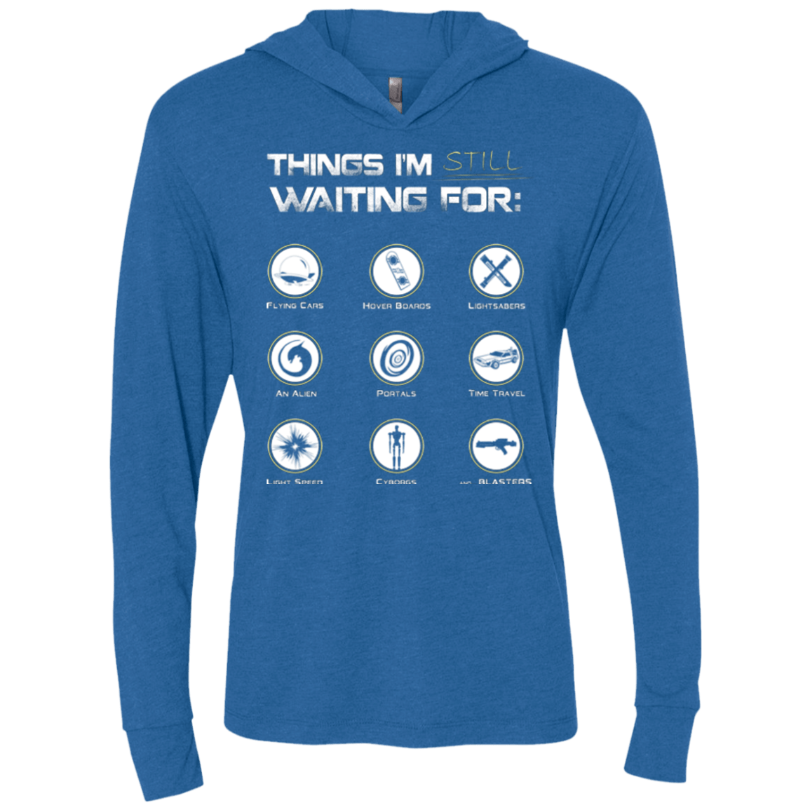 T-Shirts Vintage Royal / X-Small Still Waiting Triblend Long Sleeve Hoodie Tee