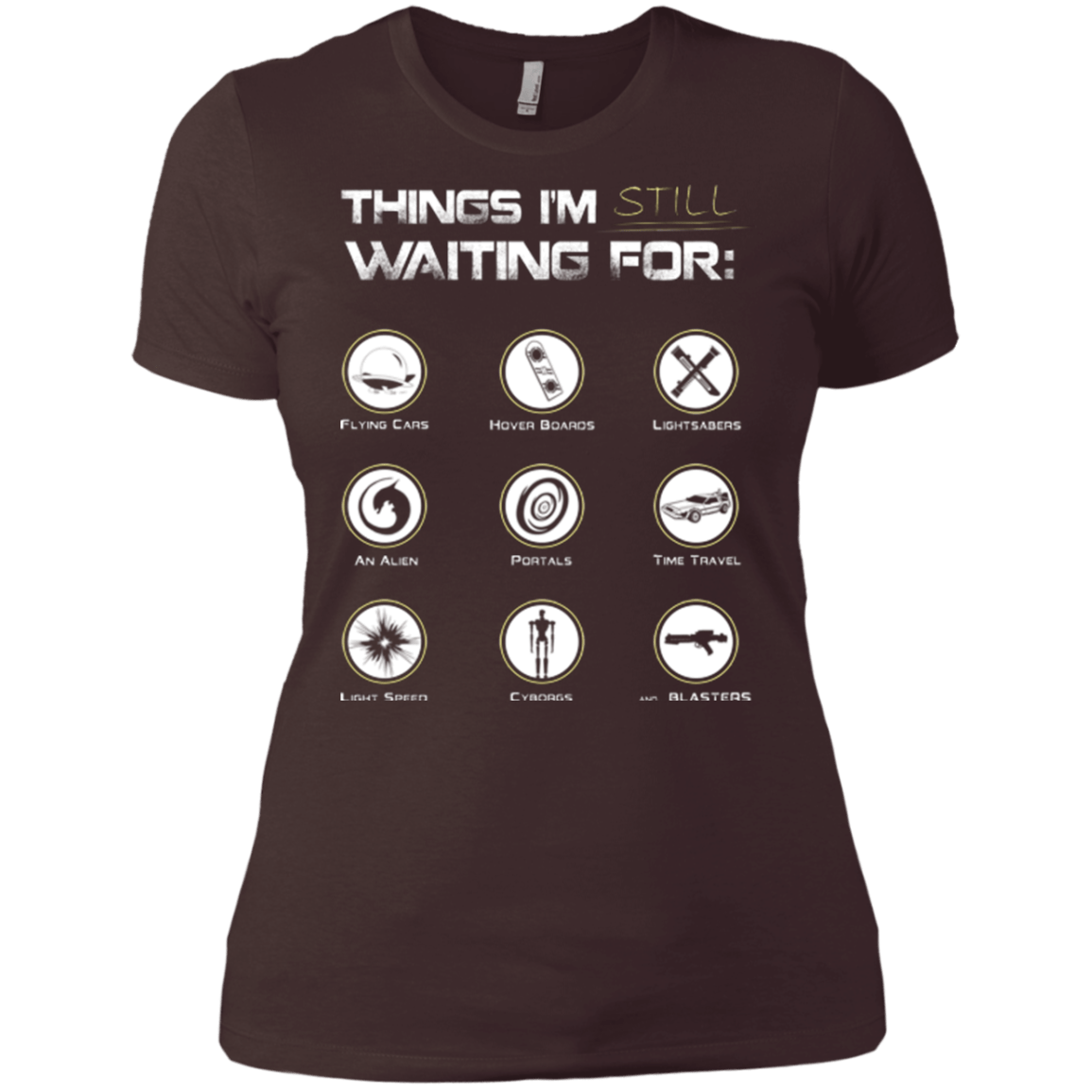 T-Shirts Dark Chocolate / X-Small Still Waiting Women's Premium T-Shirt