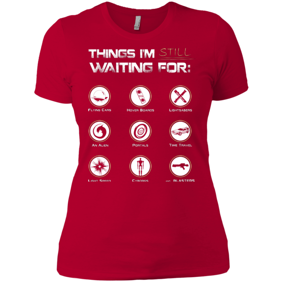 T-Shirts Red / X-Small Still Waiting Women's Premium T-Shirt