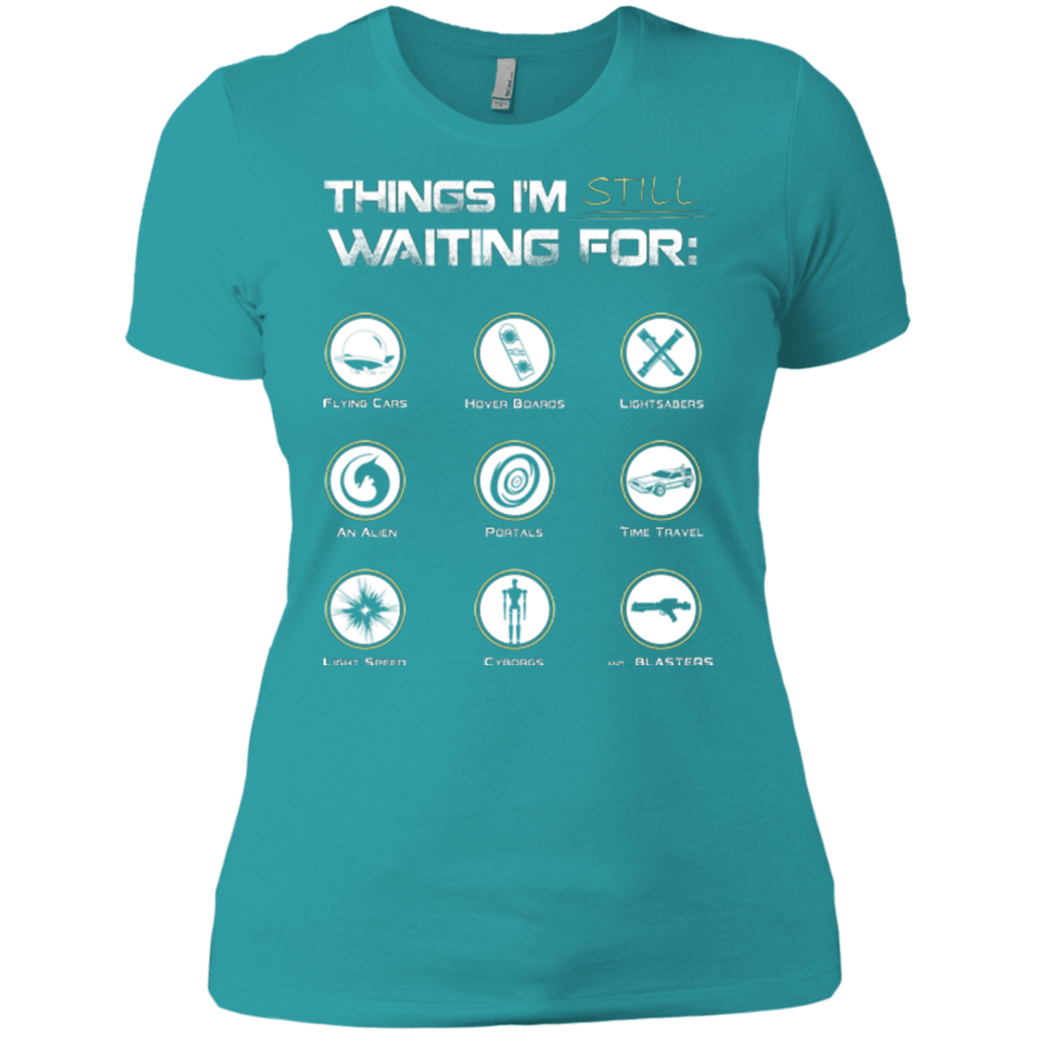 T-Shirts Tahiti Blue / X-Small Still Waiting Women's Premium T-Shirt