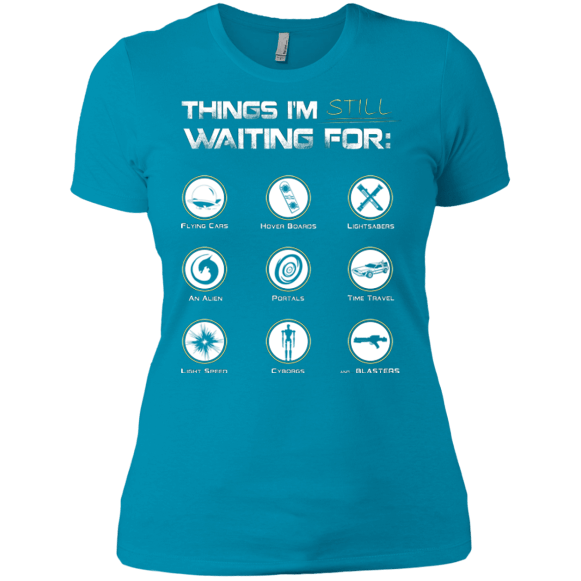 T-Shirts Turquoise / X-Small Still Waiting Women's Premium T-Shirt