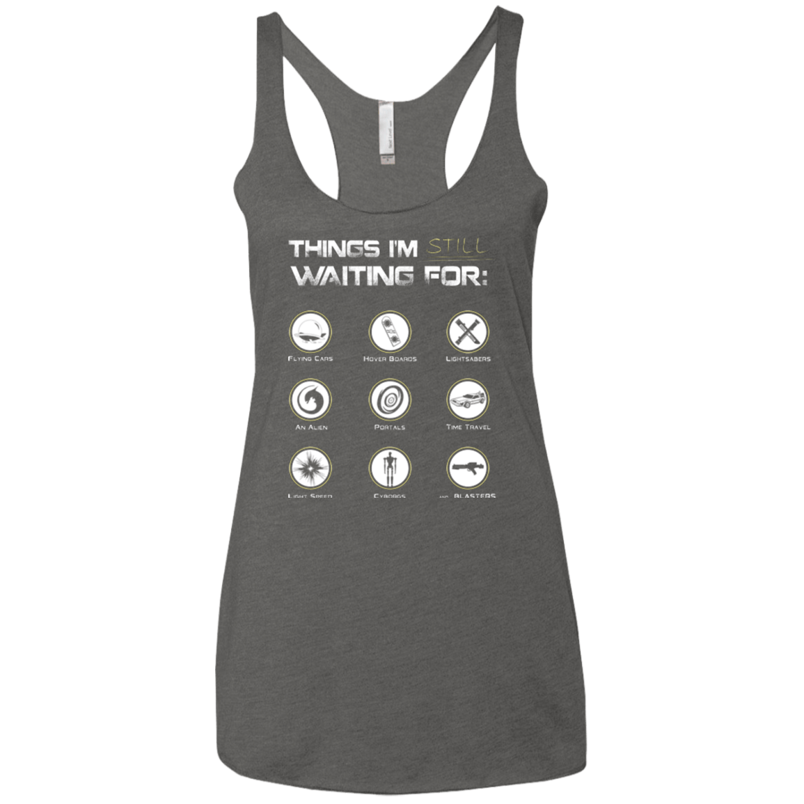 T-Shirts Premium Heather / X-Small Still Waiting Women's Triblend Racerback Tank