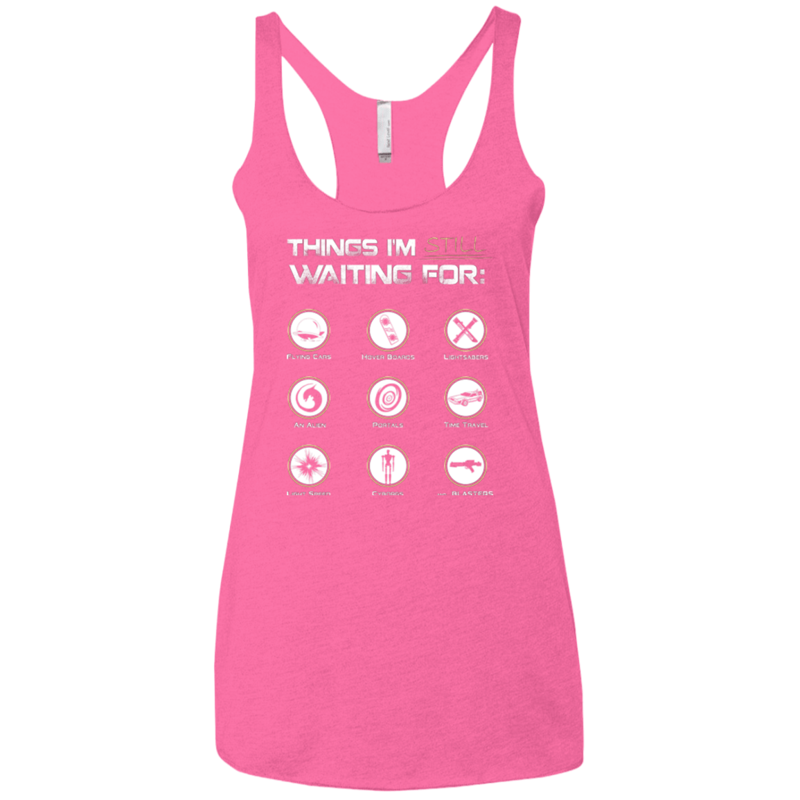 T-Shirts Vintage Pink / X-Small Still Waiting Women's Triblend Racerback Tank